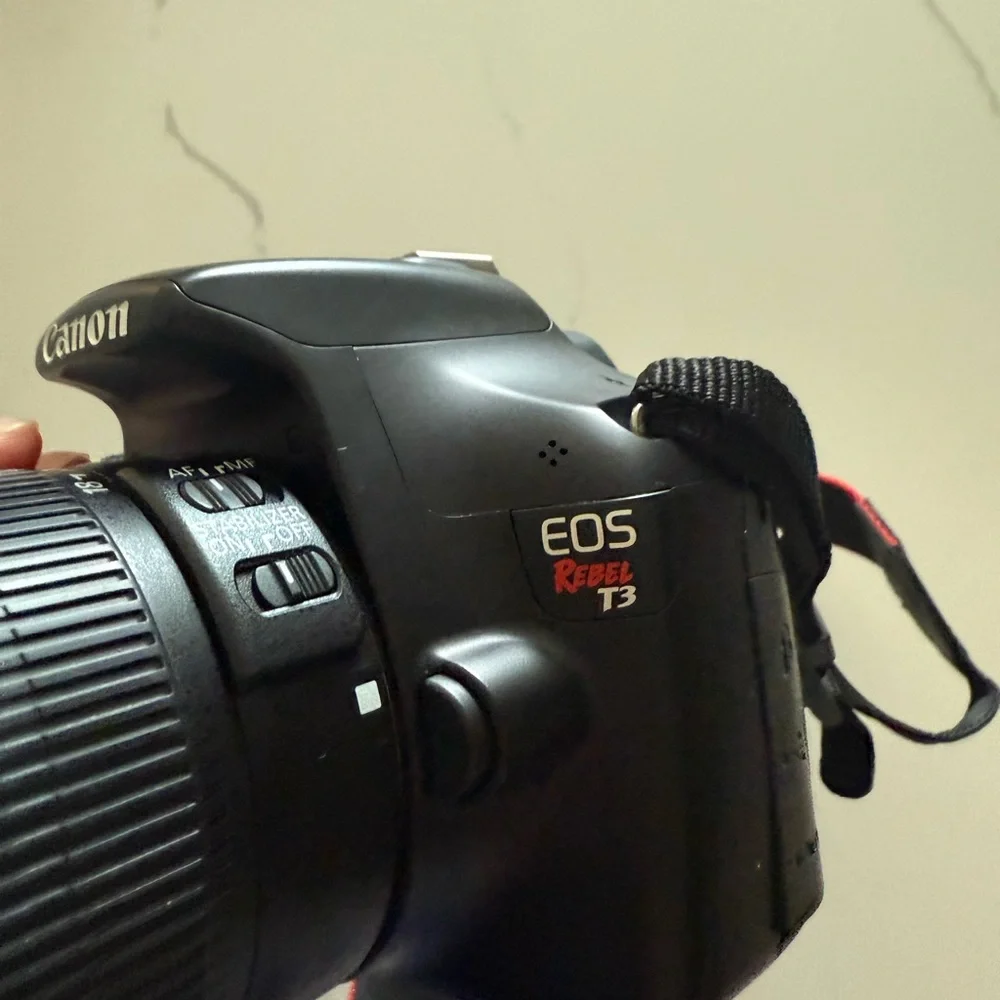 Canon EOS Rebel T3 Black with Lens and Bag - Picture 3 of 4